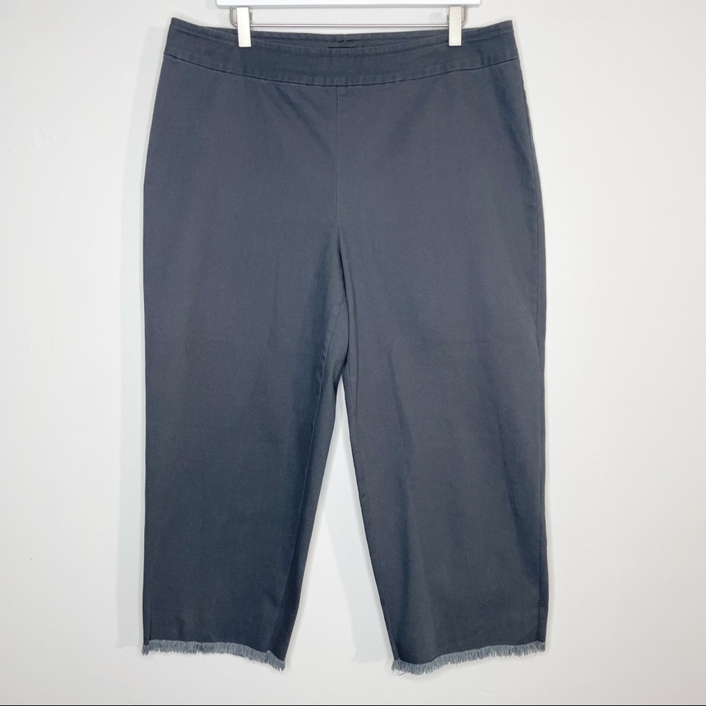 Nic+zoe Frayed Cotton Cropped Pants Size 16